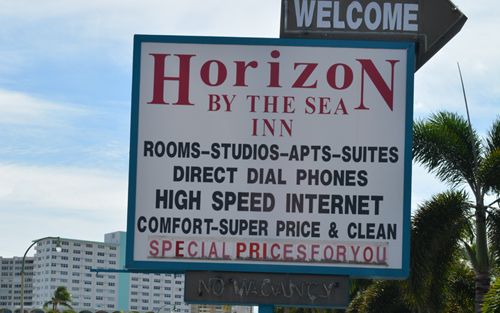 Horizon By The Sea Outside Sign